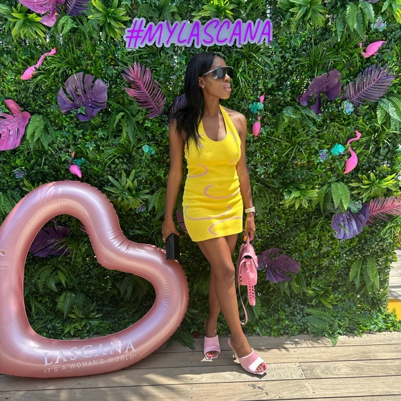 Yellow Bodycon Mini Dress | Miami / Vacation / Summer Party Look - Picture 11 of 16